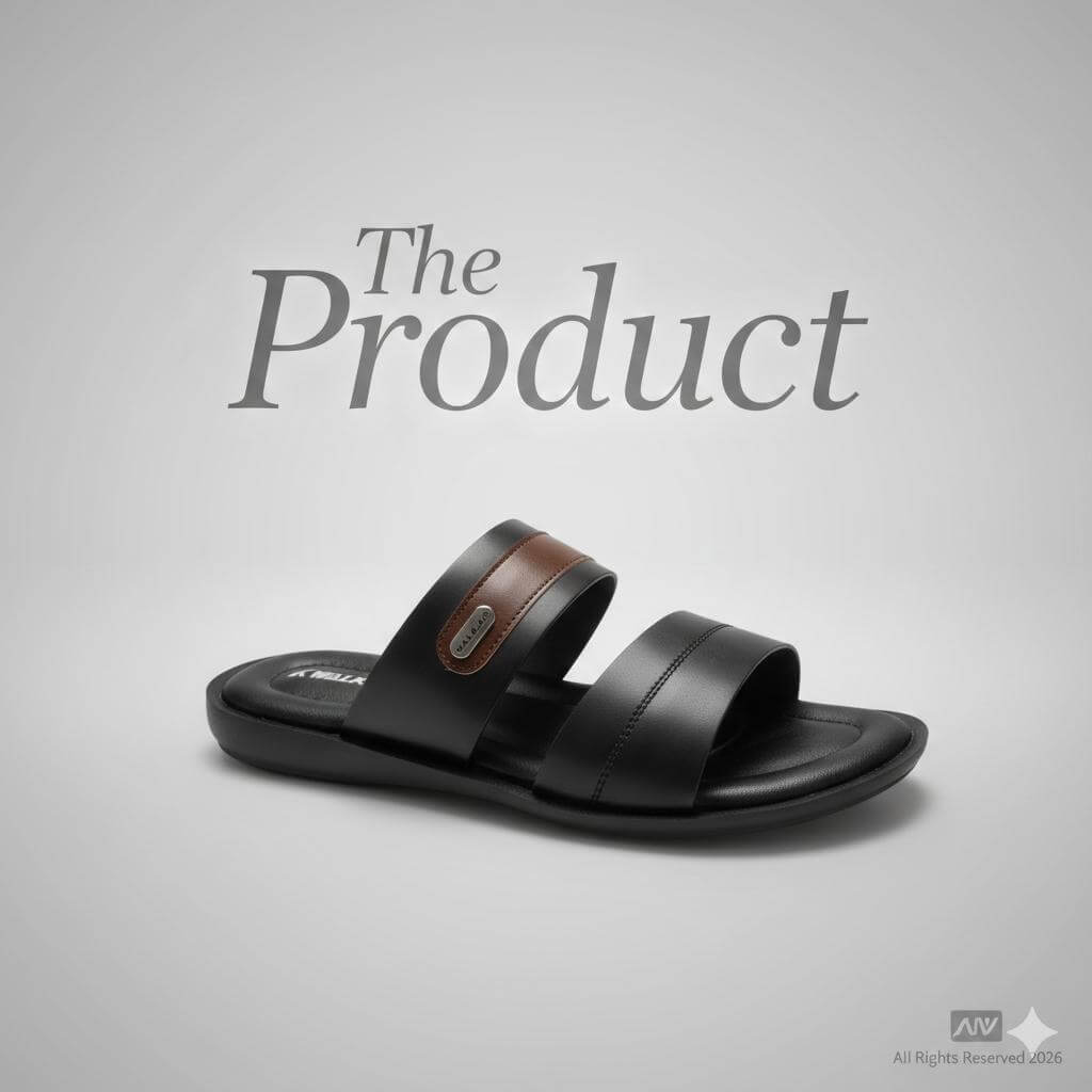 Walkar Men's Premium Dual-Tone Two-Strap Casual Sandals 1