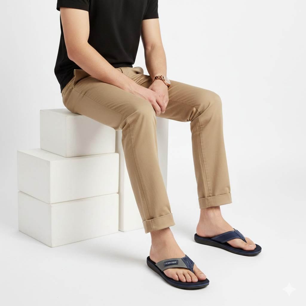 Walkar Comfortable Casual Thong Sandals with Textured Sole 3