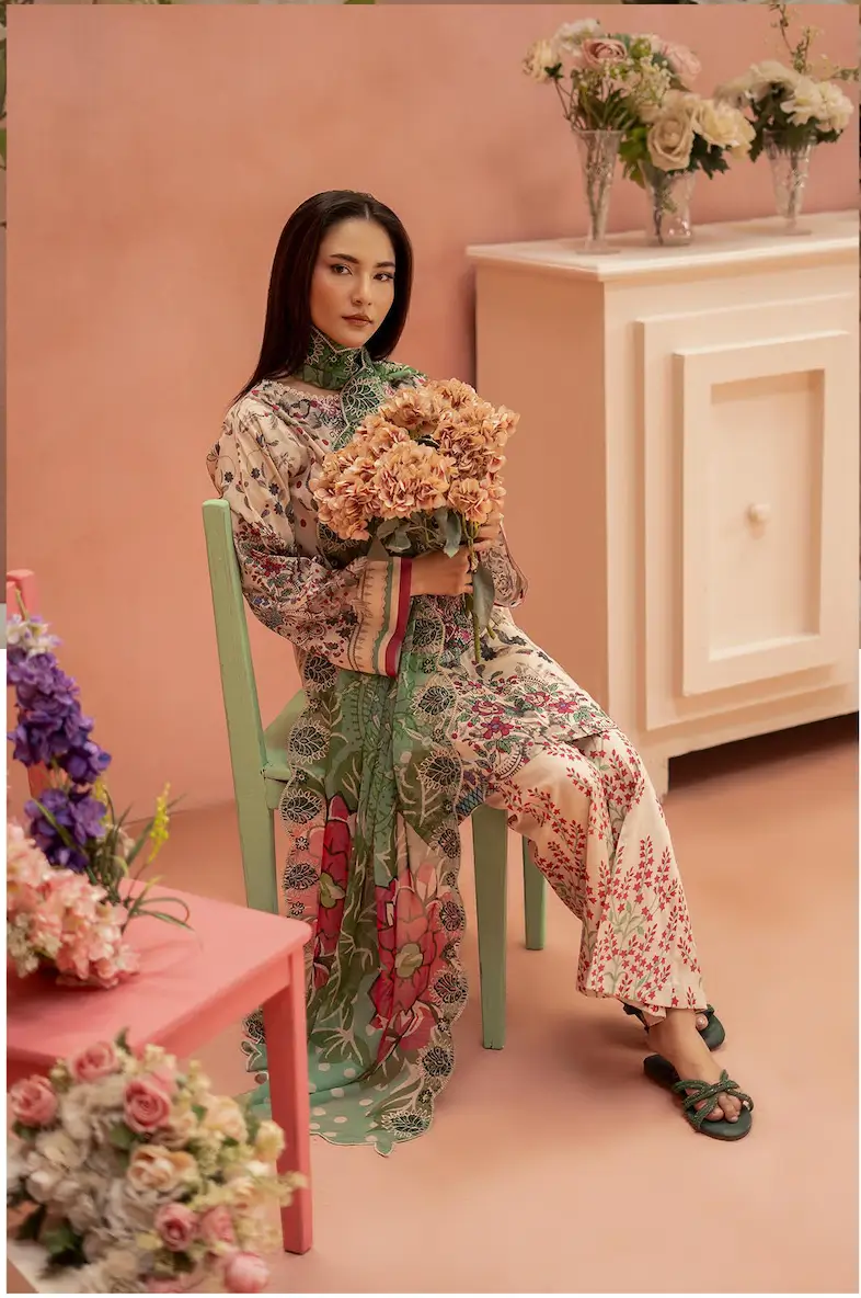 Pakistani Ziva by Gull Jee Premium Digital Printed Embroidered Three Piece Unstitched Suit 3