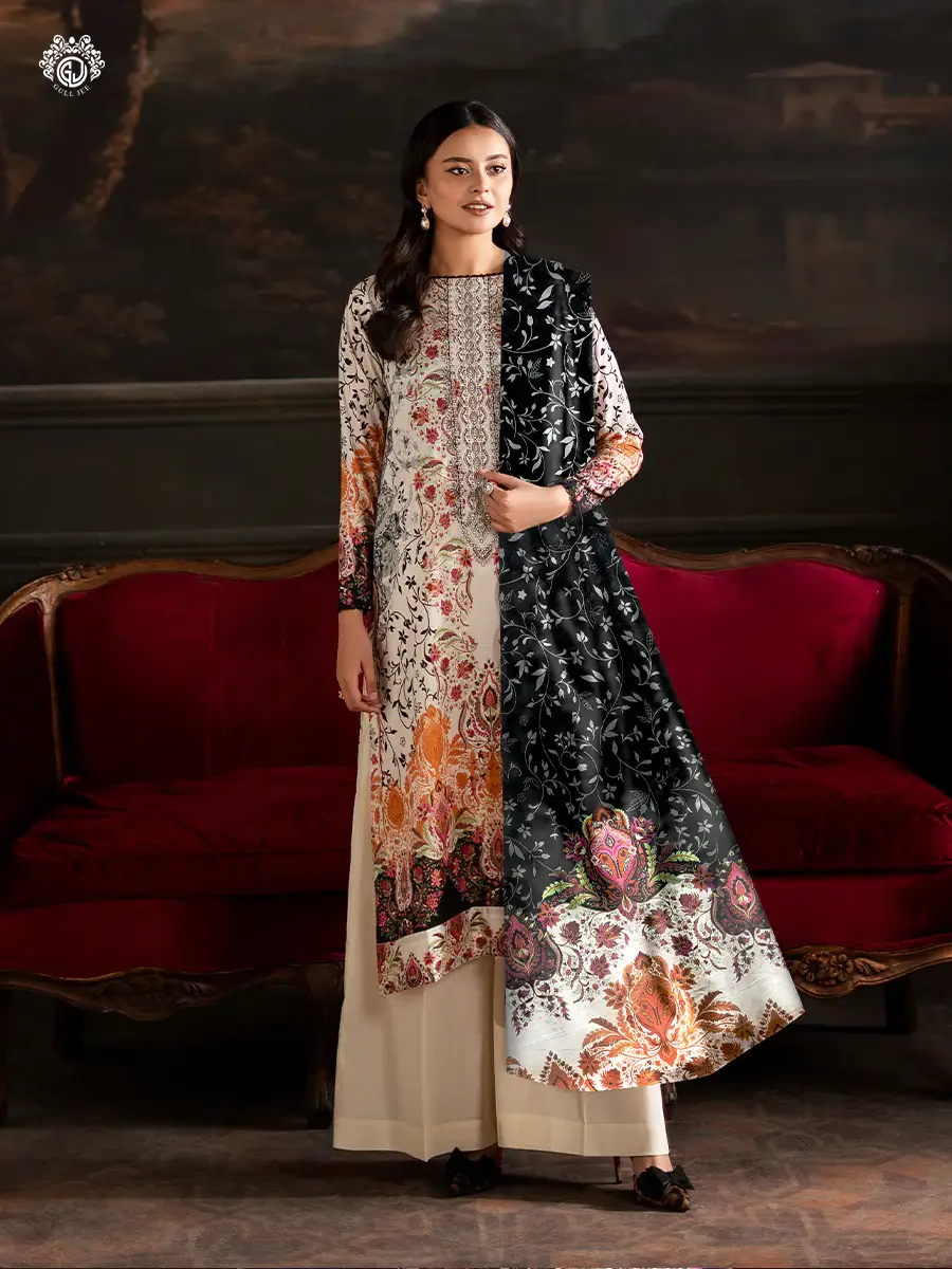 Pakistani Sorrel by Gull Jee Premium Digital Printed Embroidered Unstitched Three Piece Suit 1