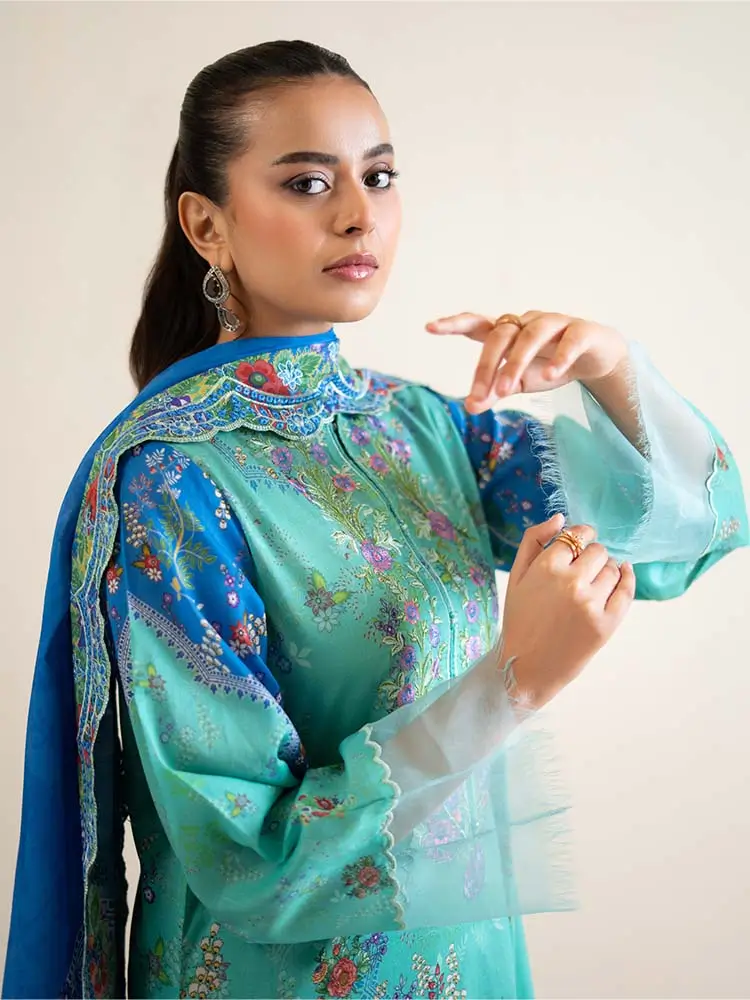 Pakistani Hania by Binaas Premium Digital Printed Lawn Three Piece Unstitched Suit 5