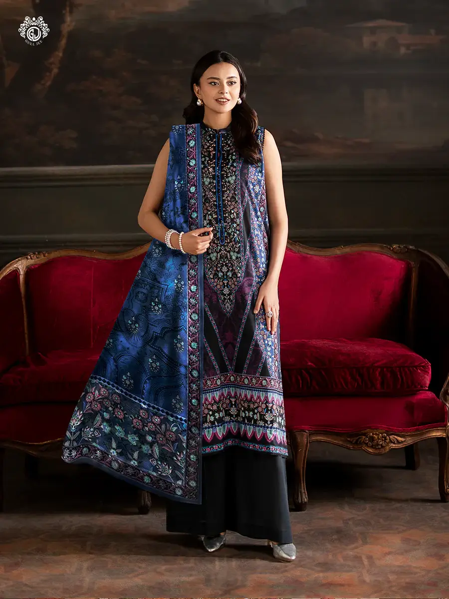 Pakistani Sorrel by Gull Jee Premium Digital Printed Embroidered Unstitched Three Piece Suit 1