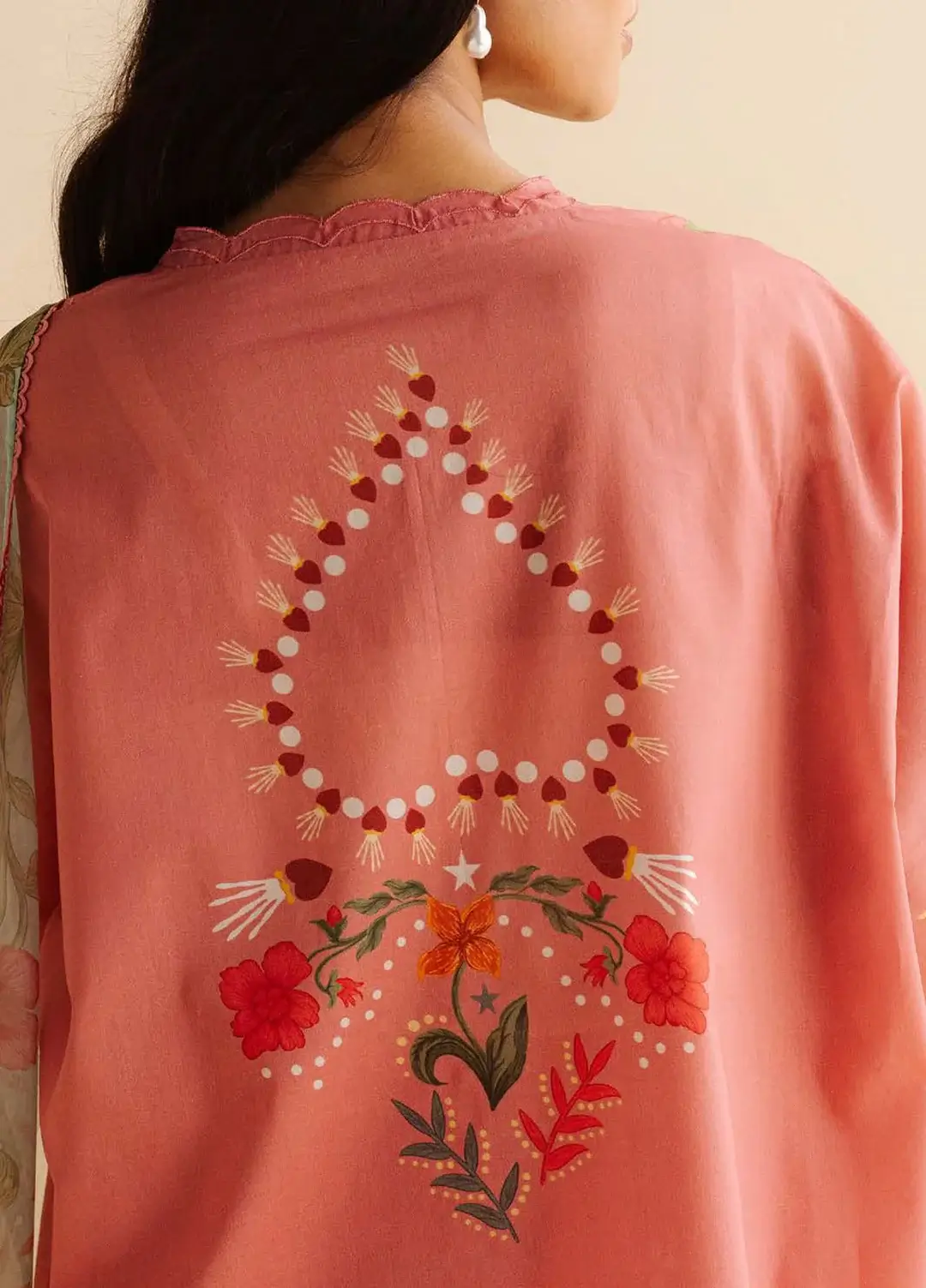Pakistani Coco Print by Zara Shahjahan Unstitched Three Piece - Pink Hue 4
