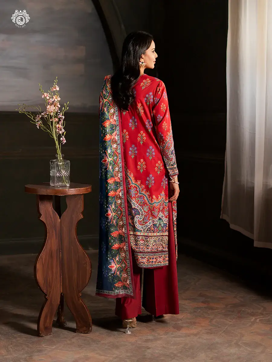 Pakistani Sorrel by Gull Jee Premium Digital Printed Embroidered Unstitched Three Piece Suit 2