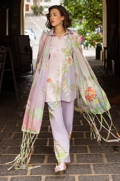 La Dolce by Mushq Hemline Unstitched Lawn- Valeria 3