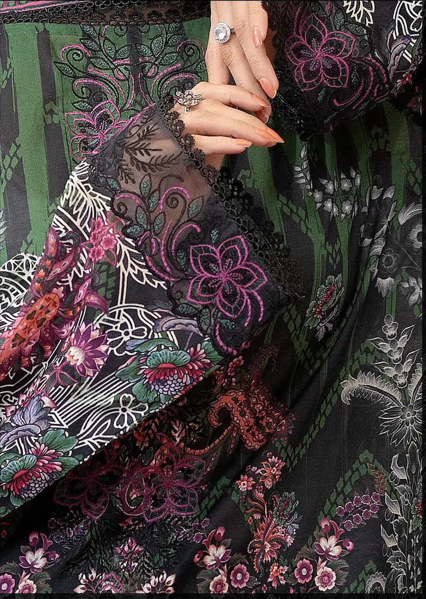 Pakistani Dastaan Luxury Digital Printed Lawn Three - Piece Unstitched Suit 3
