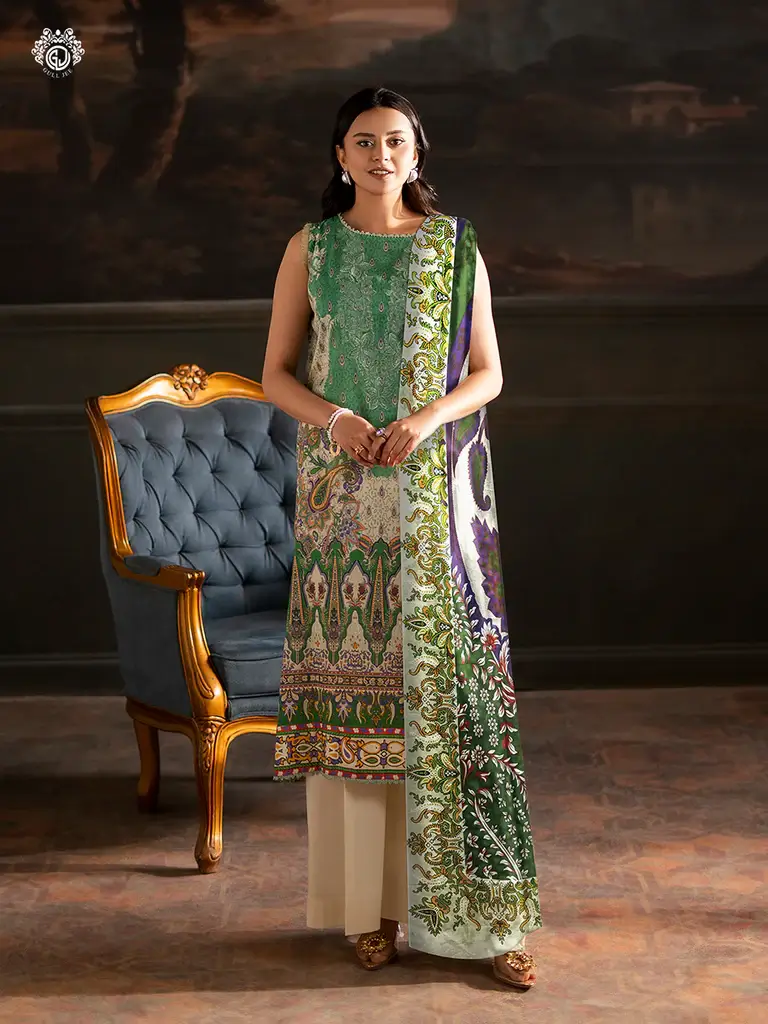 Pakistani Sorrel by Gull Jee Premium Digital Printed Embroidered Unstitched Three Piece Suit 1