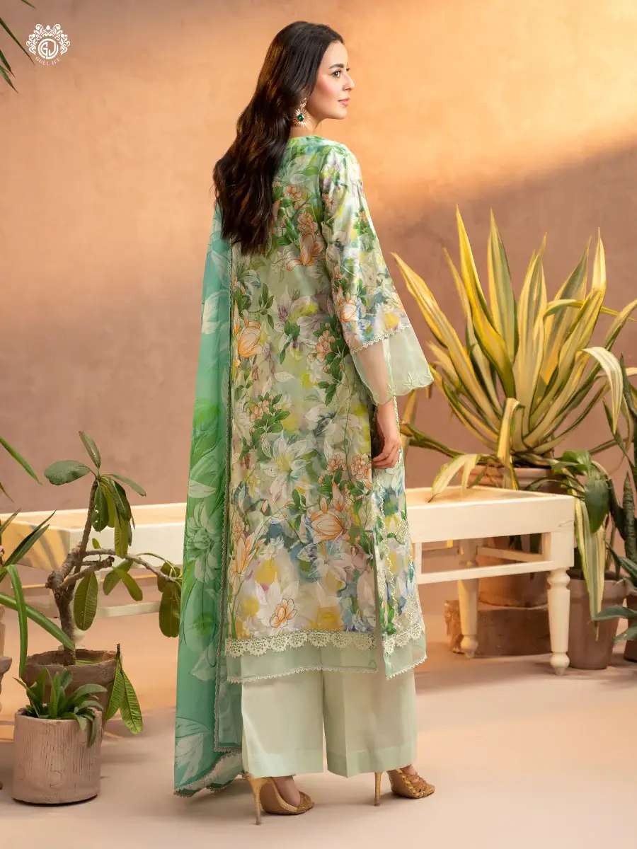 Pakistani Gullbano by Gull Jee Premium Digital Printed Embroidered Lawn Three Piece Unstitched Suit 2