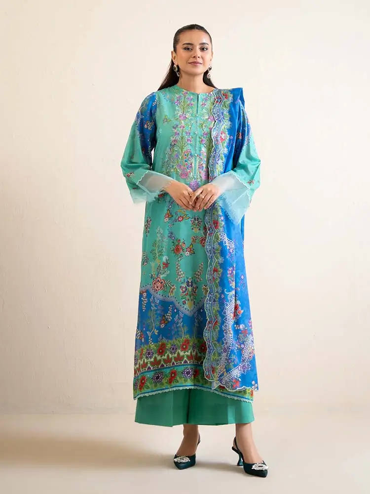 Pakistani Hania by Binaas Premium Digital Printed Lawn Three Piece Unstitched Suit 1