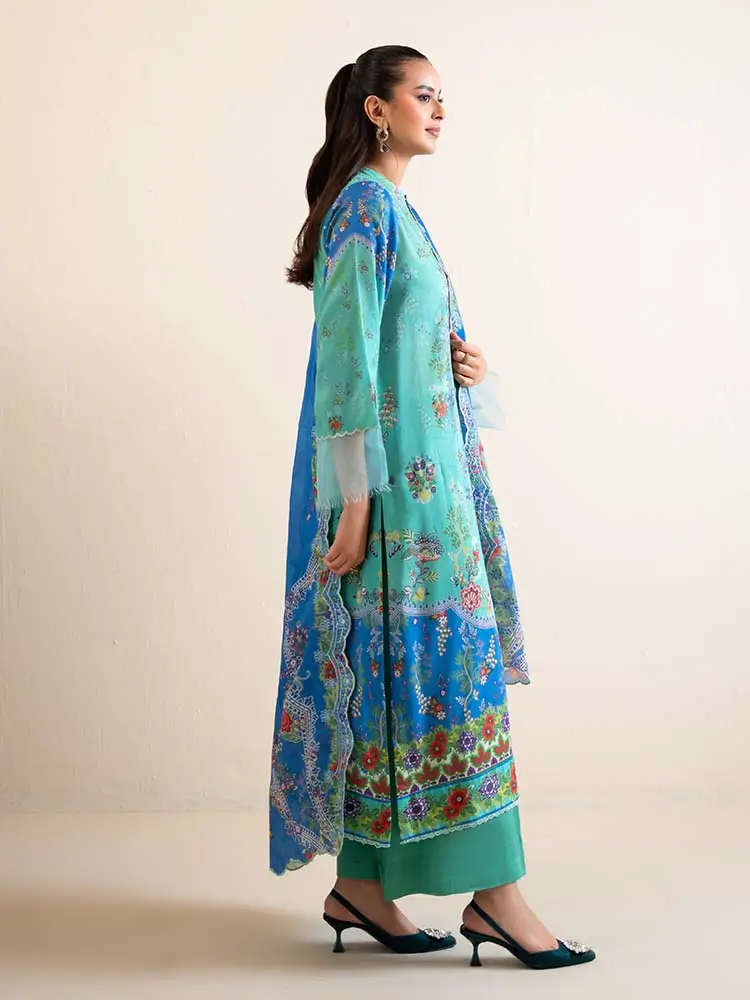 Pakistani Hania by Binaas Premium Digital Printed Lawn Three Piece Unstitched Suit 2