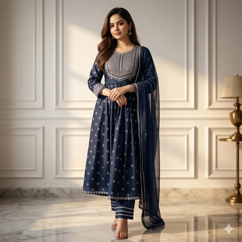Midnight Elegance Navy Blue Grace with Timeless Charm 2