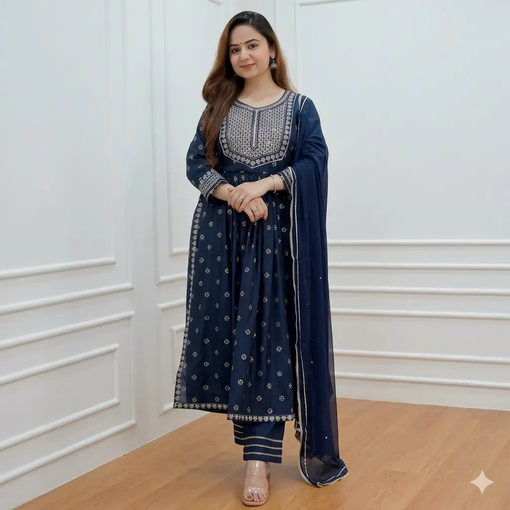 Midnight Elegance Navy Blue Grace with Timeless Charm 1