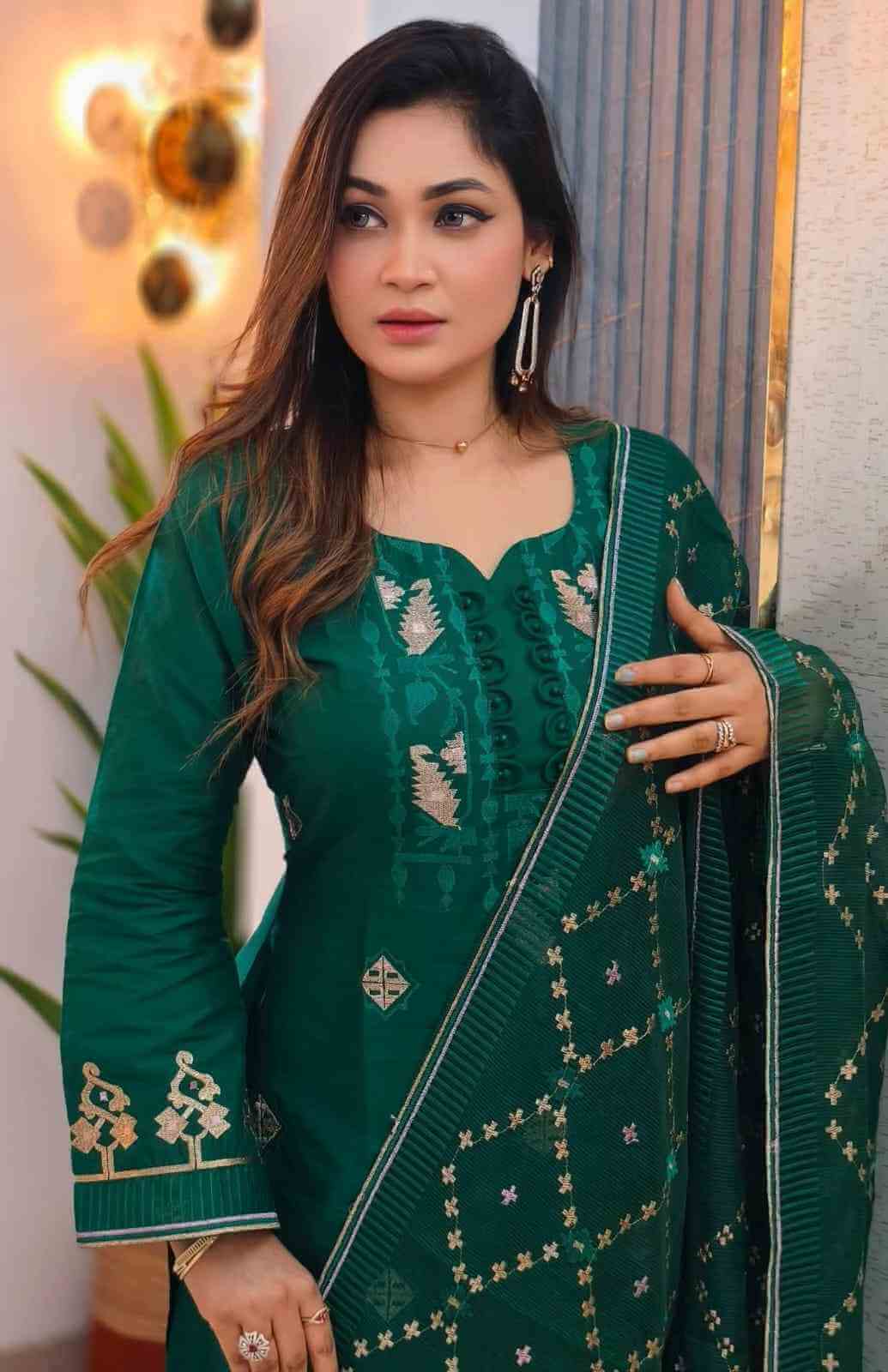 Elegant Maroon Georgette 3-Piece 4
