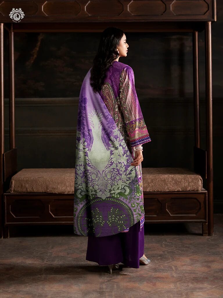 Pakistani Sorrel by Gulljee Unstitched Three Piece - Purple Hue 2