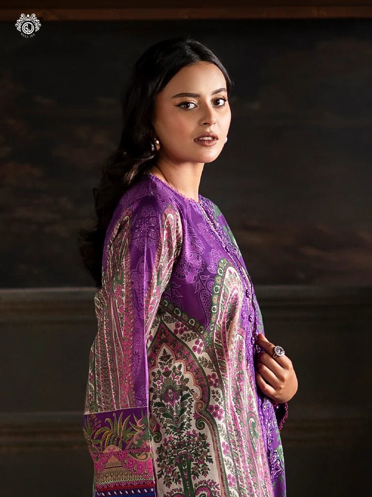 Pakistani Sorrel by Gulljee Unstitched Three Piece - Purple Hue 3