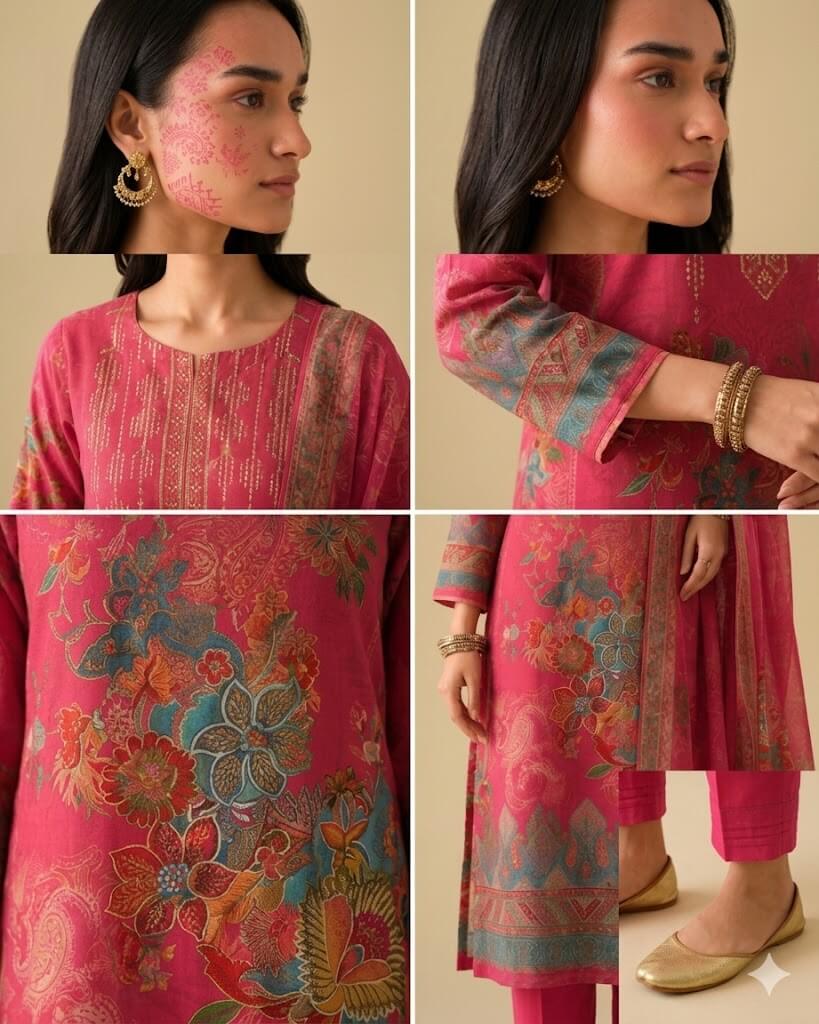 Winner Festive Pink Floral Salwar Kameez 2