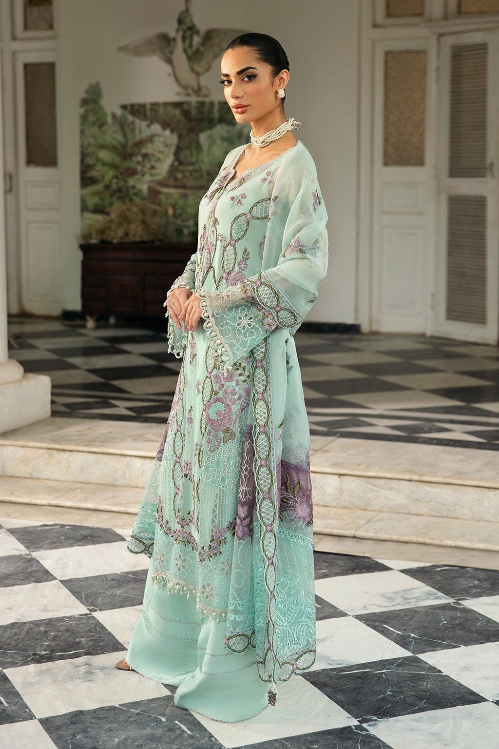 Pakistani Dastak by Ramsha Embroidered Chiffon Unstitched Three Piece 2