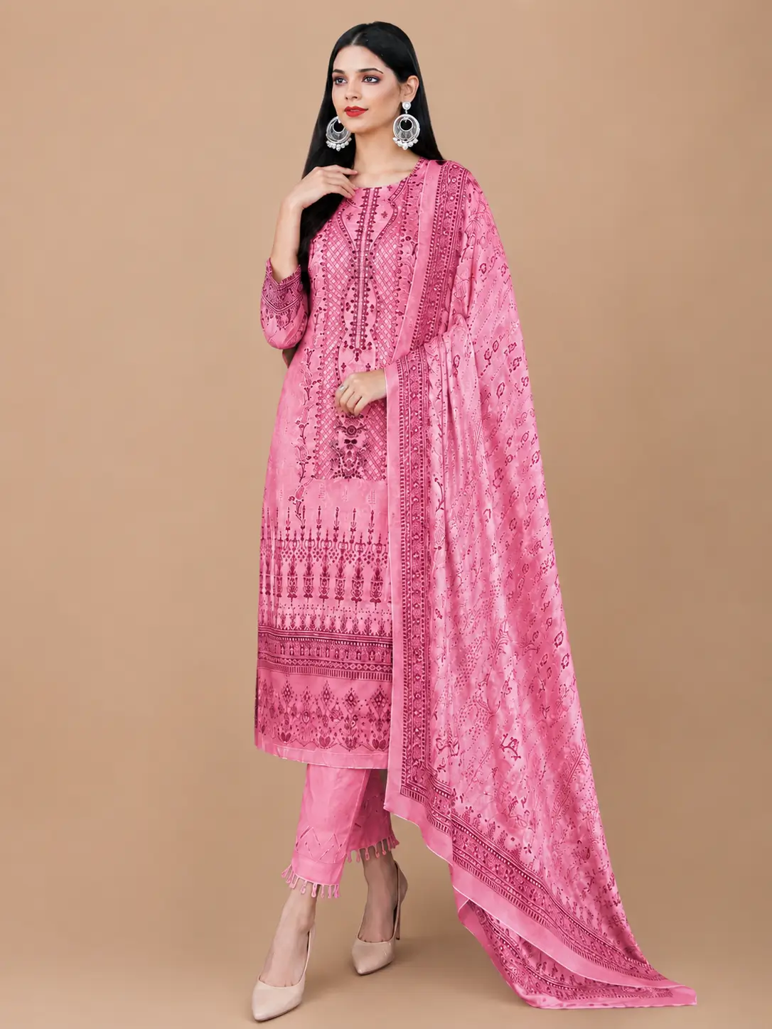 Blush Royale Printed Three Piece 2