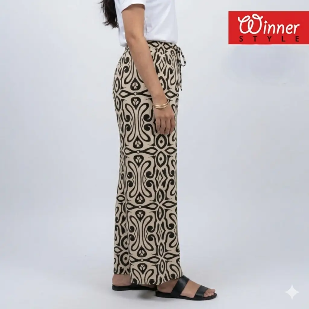 Trendy Printed Wide-Leg Palazzo Pant for Stylish & Comfortable Everyday Wear 2