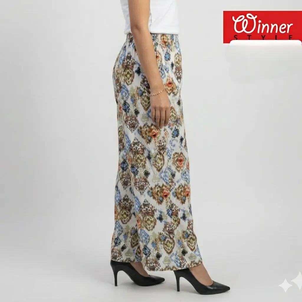 Trendy Printed Wide-Leg Palazzo Pant for Stylish & Comfortable Everyday Wear 2