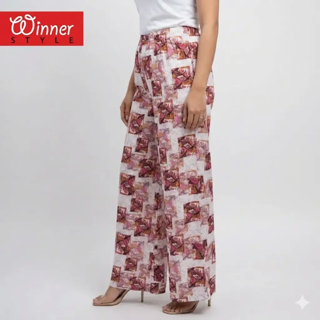 Trendy Printed Wide-Leg Palazzo Pant for Stylish & Comfortable Everyday Wear 2