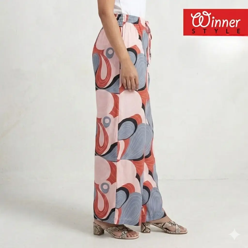 Trendy Printed Wide-Leg Palazzo Pant for Stylish & Comfortable Everyday Wear 2