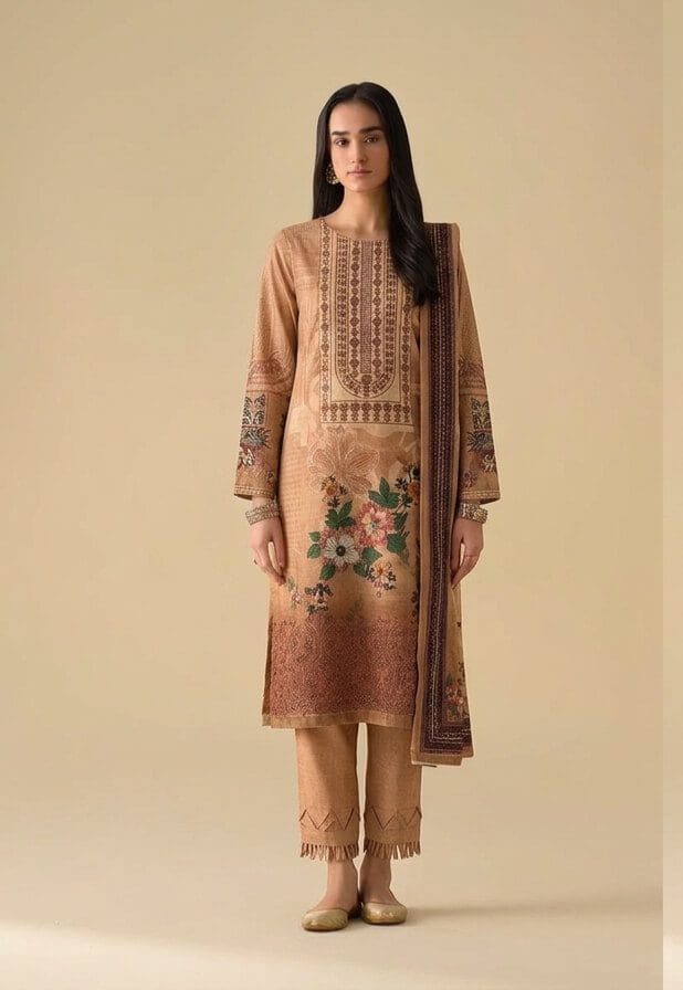 Winner Floral Printed & Embroidered Salwar Kameez 2