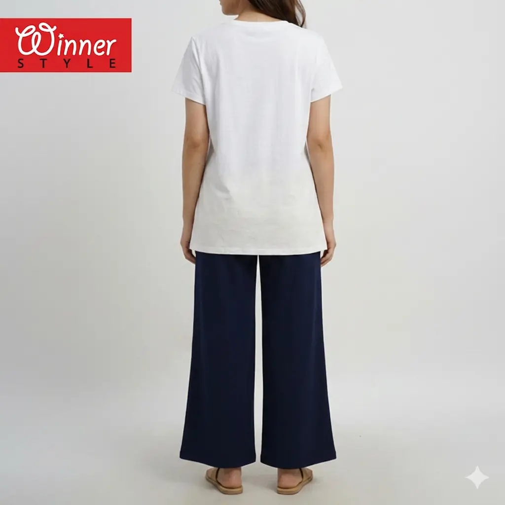 Elegant Blush Black Palazzo Pants – Comfortable & Stylish 2