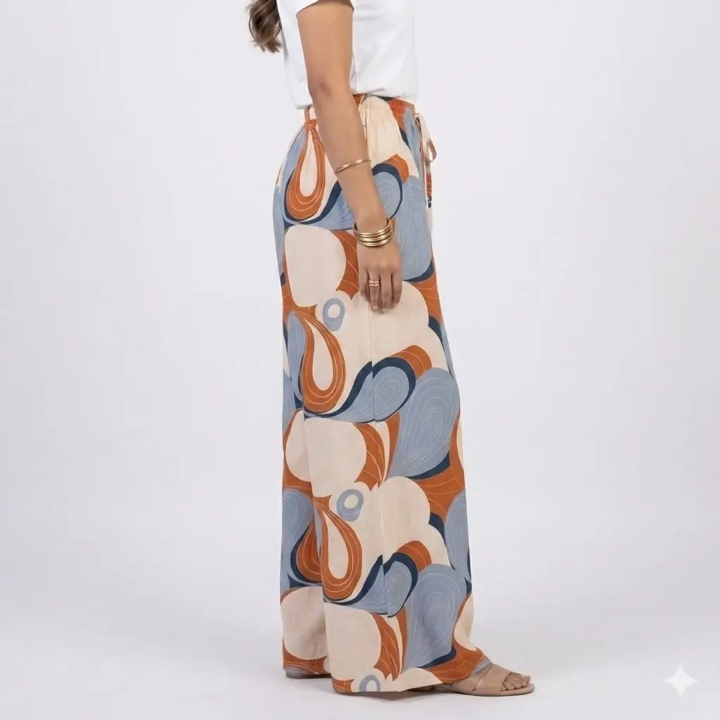 Trendy Printed Wide-Leg Palazzo Pant for Stylish & Comfortable Everyday Wear 3