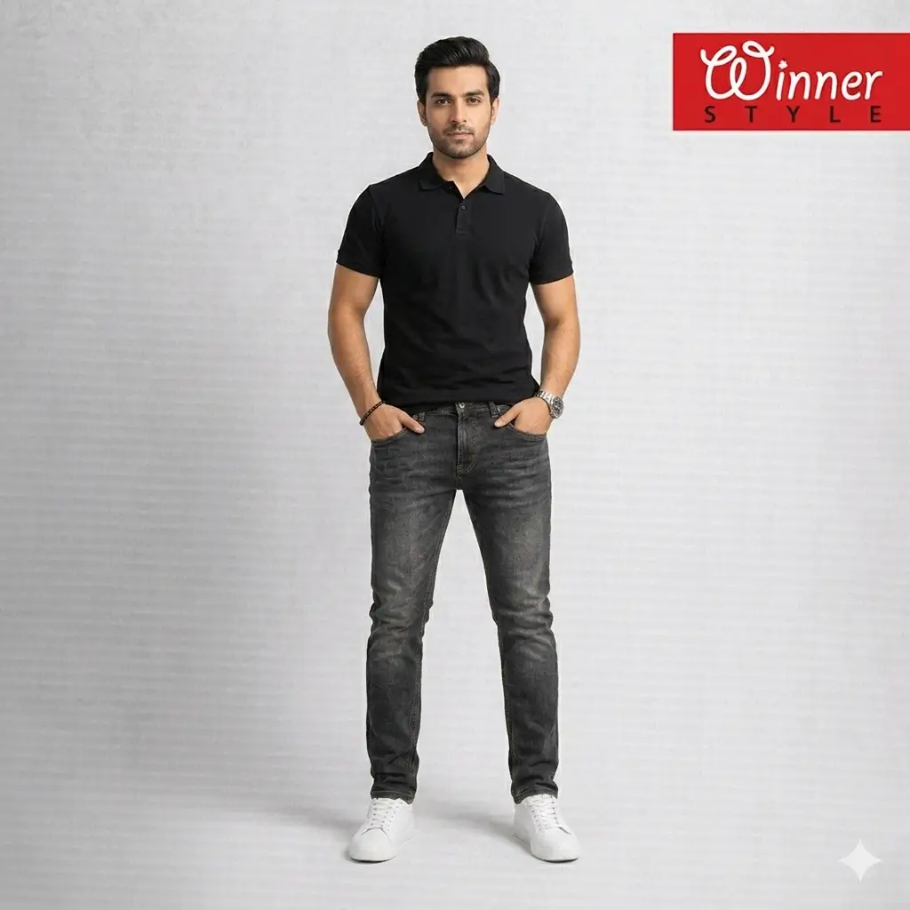 Premium Men's Slim Fit Washed Denim Jeans Pant 2
