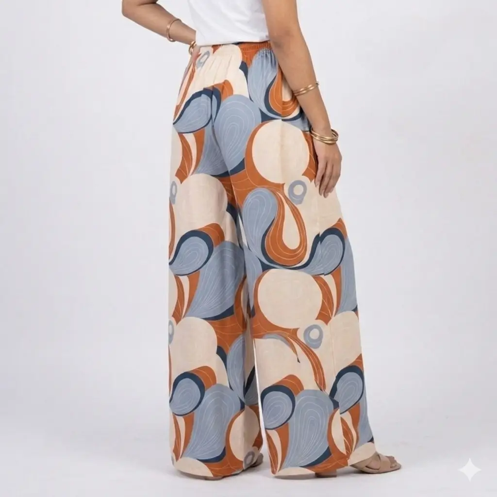 Trendy Printed Wide-Leg Palazzo Pant for Stylish & Comfortable Everyday Wear 2