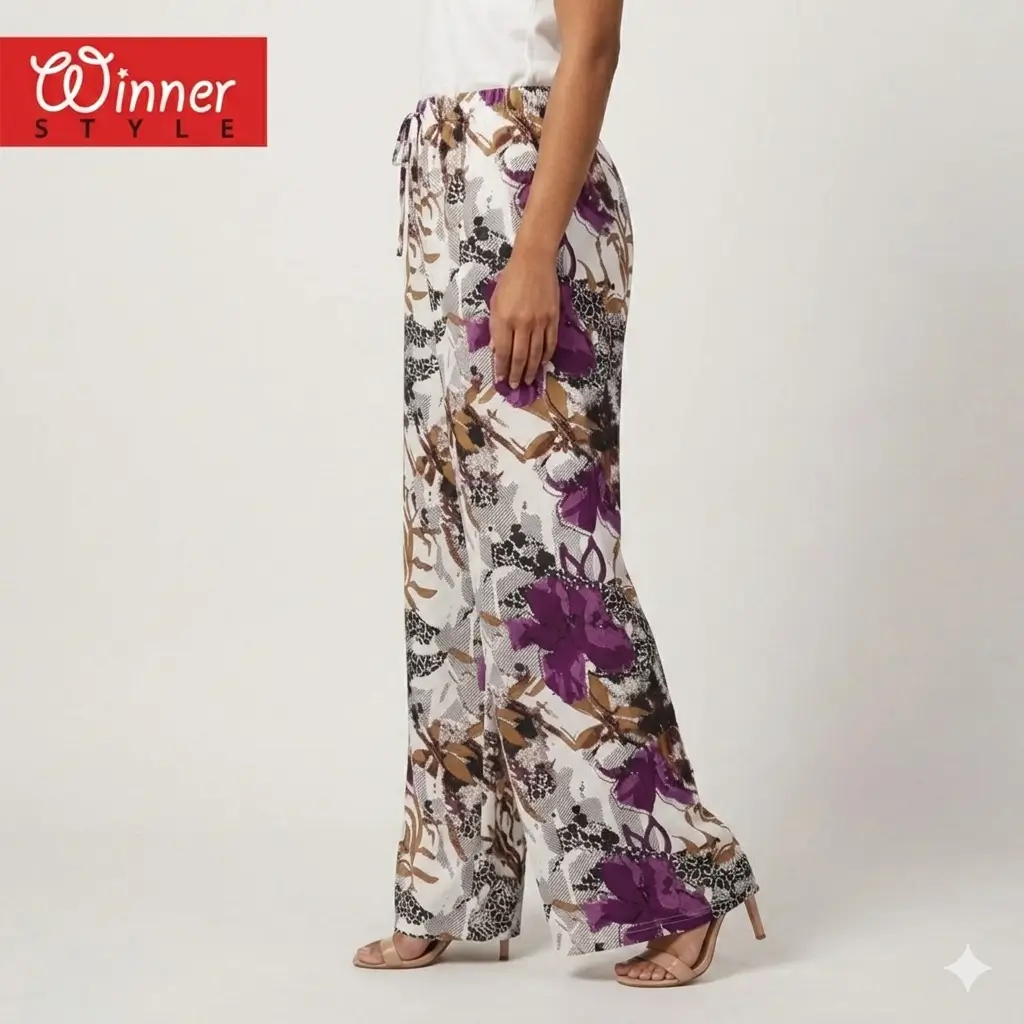 Trendy Printed Wide-Leg Palazzo Pant for Stylish & Comfortable Everyday Wear 2
