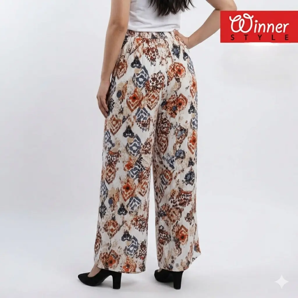 Trendy Printed Wide-Leg Palazzo Pant for Stylish & Comfortable Everyday Wear 2