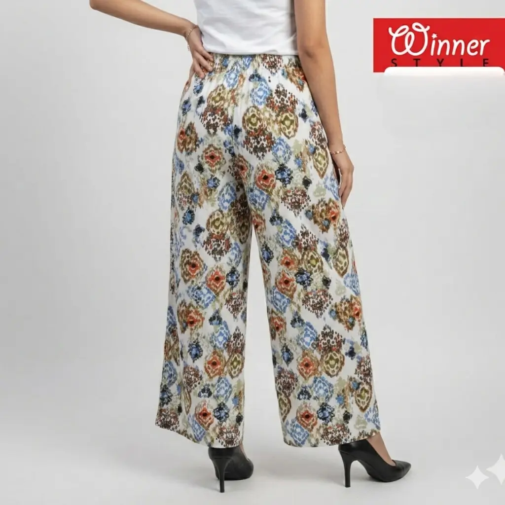 Trendy Printed Wide-Leg Palazzo Pant for Stylish & Comfortable Everyday Wear 3