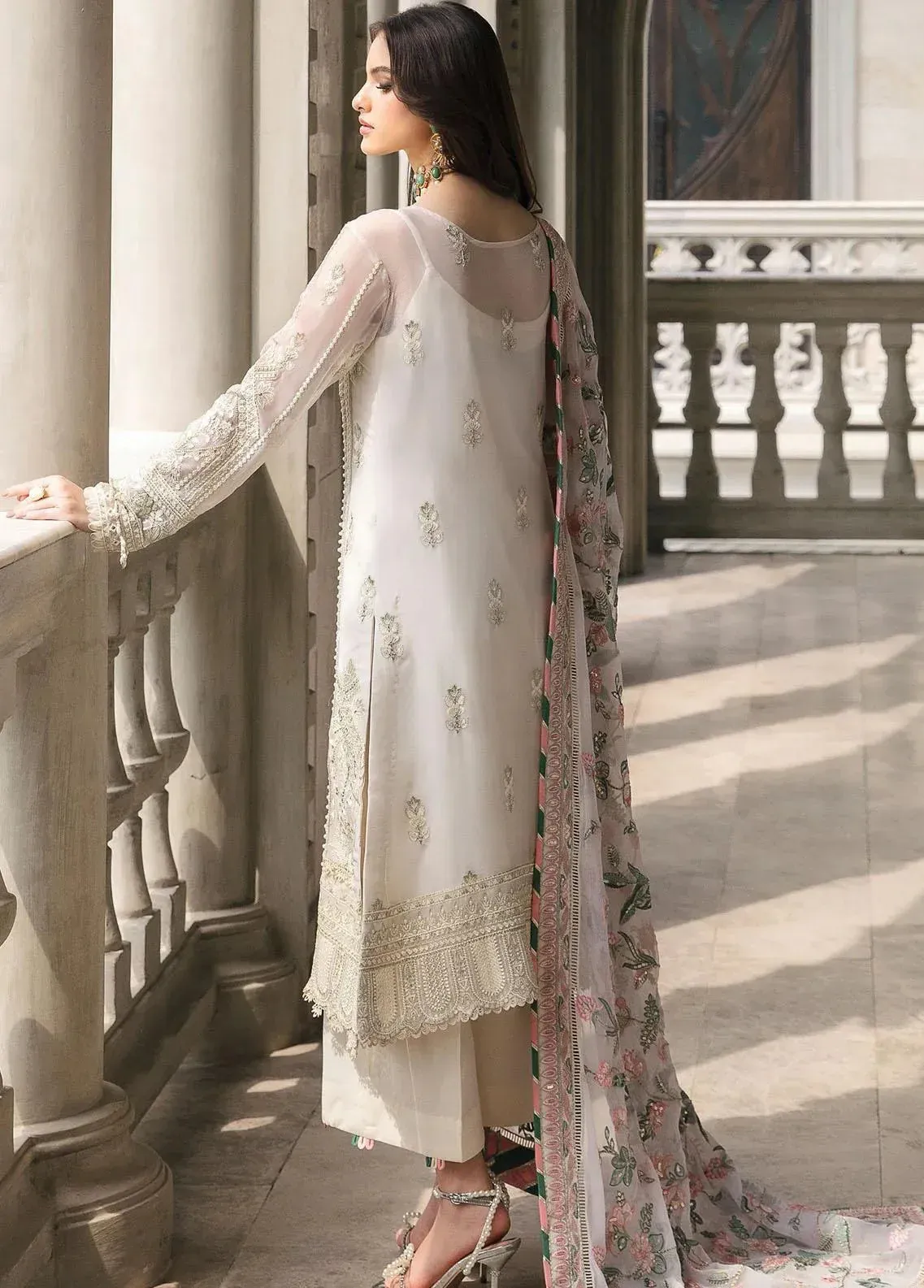 Pakistani Zaha by Gulaal Unstitched Luxury Chiffon Three Piece - Pearl Bush 2
