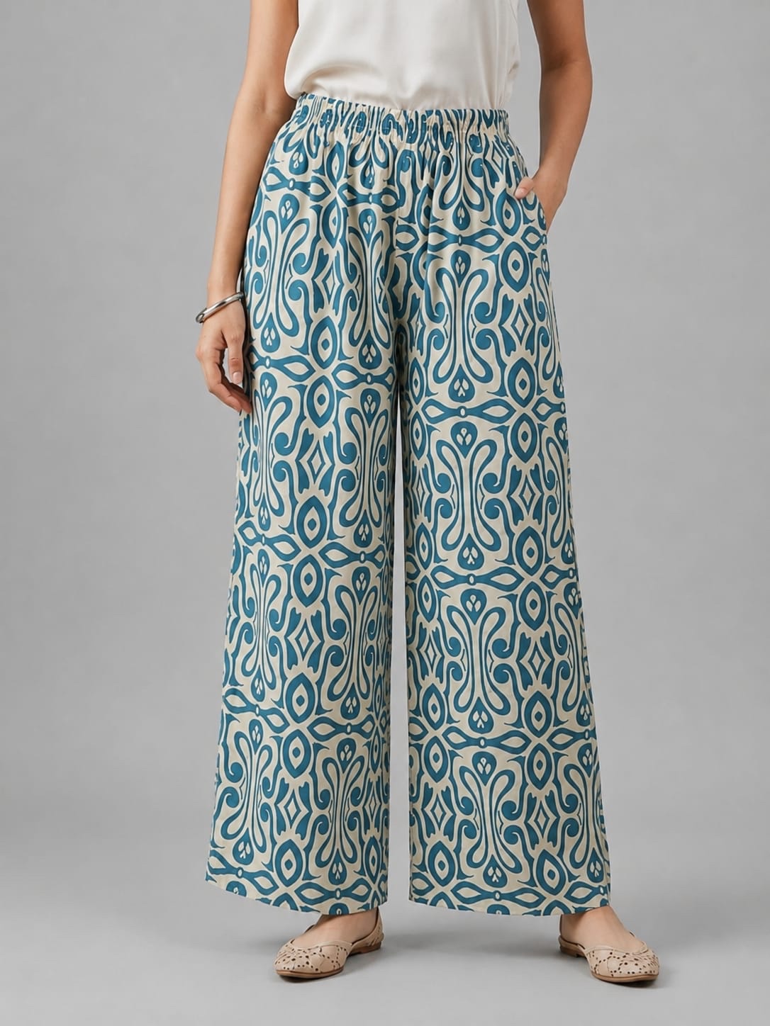 Trendy Printed Wide-Leg Palazzo Pant for Stylish & Comfortable Everyday Wear 2