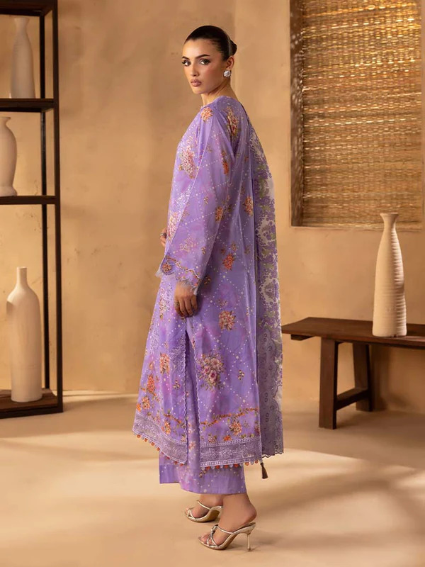 Pakistani NOA by Brenish Unstitched Three Piece - Magenta 2