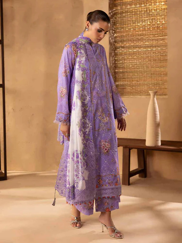 Pakistani NOA by Brenish Unstitched Three Piece - Magenta 4