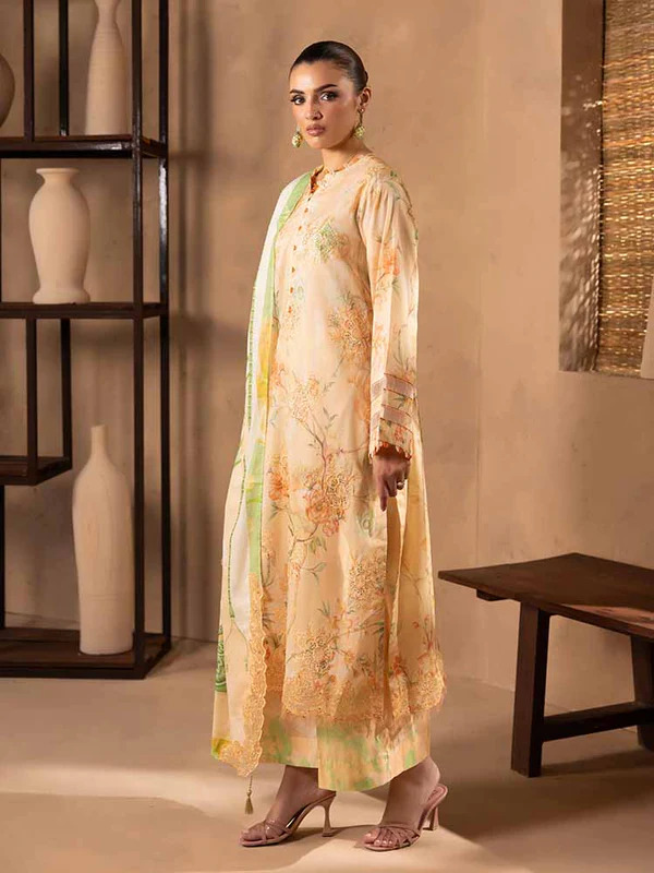 Pakistani NOA by Brenish Unstitched Three Piece - Sky Blue 2