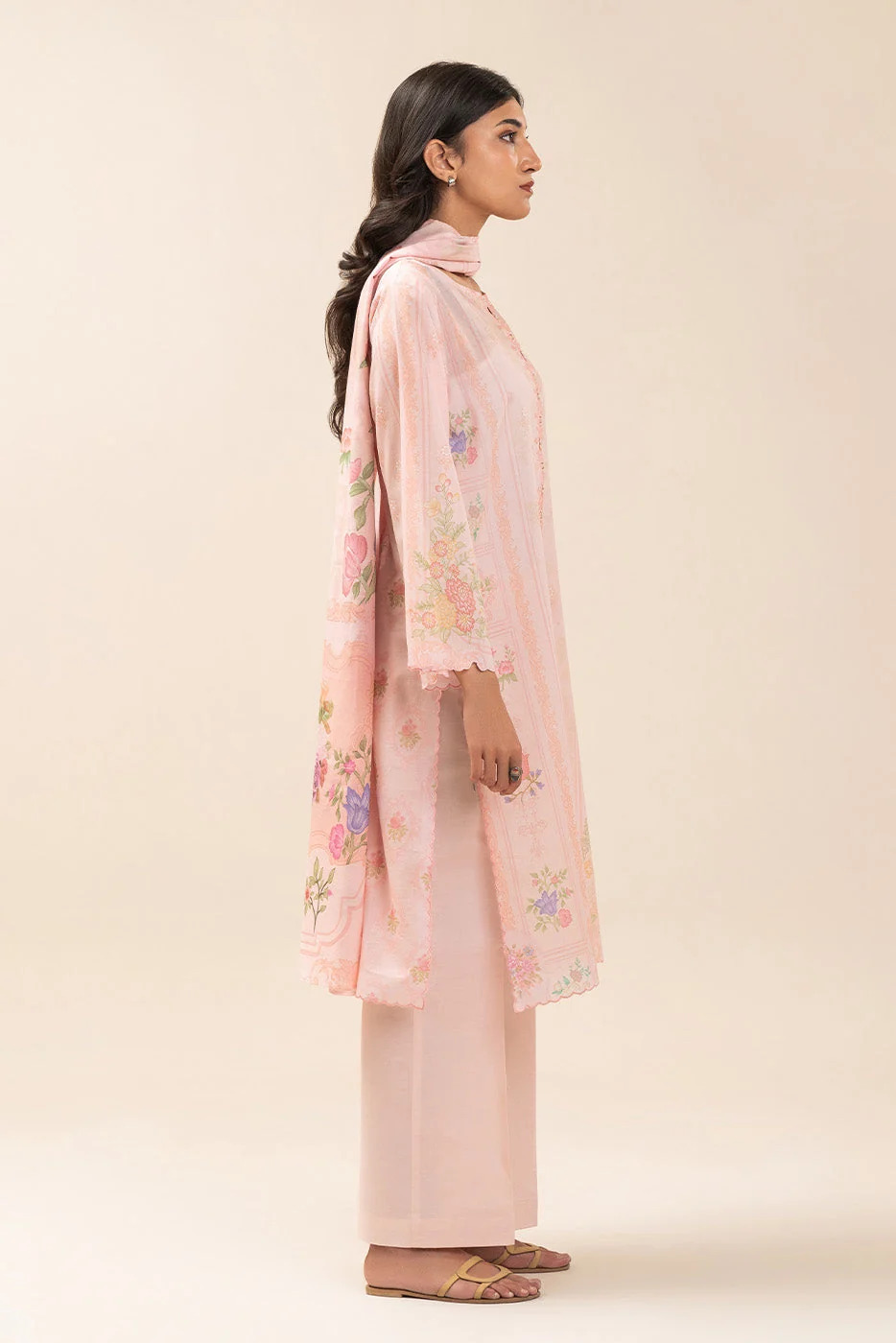 Pakistani Beechtree Unstitched Lawn Three Piece - Pastel 3