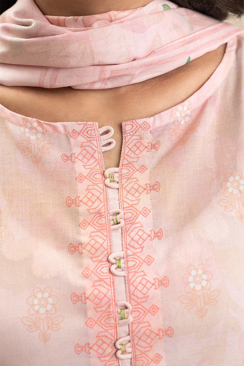 Pakistani Beechtree Unstitched Lawn Three Piece - Pastel 5