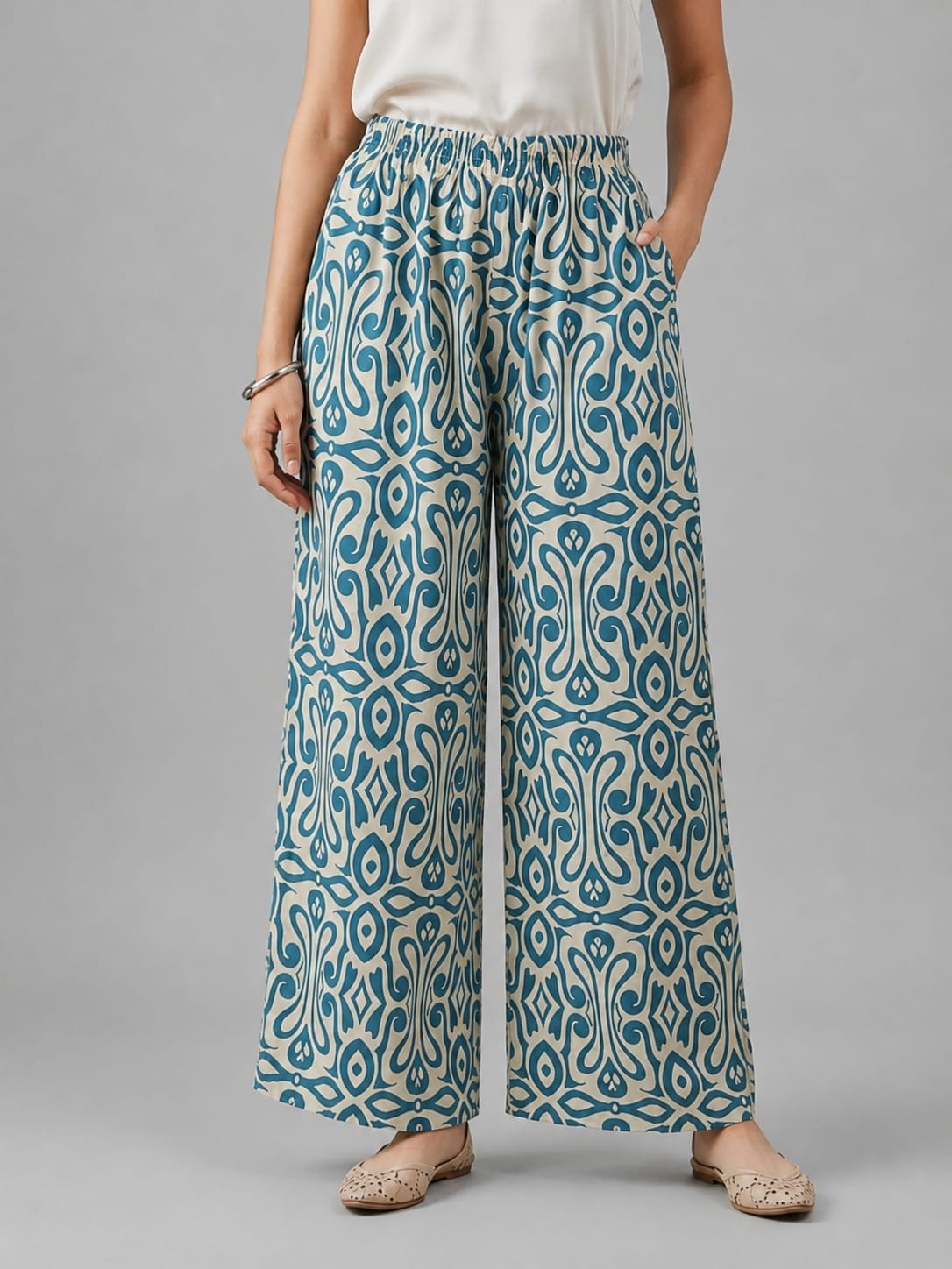 Trendy Printed Wide-Leg Palazzo Pant for Stylish & Comfortable Everyday Wear 3