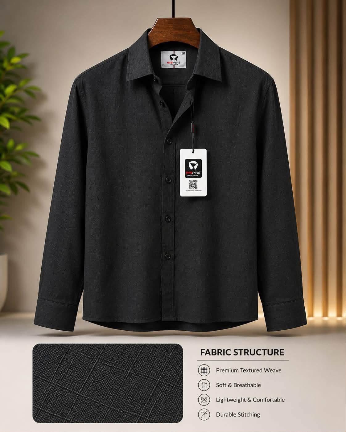 INSPIRE Premium Boxy Fit Textured Shirt 2