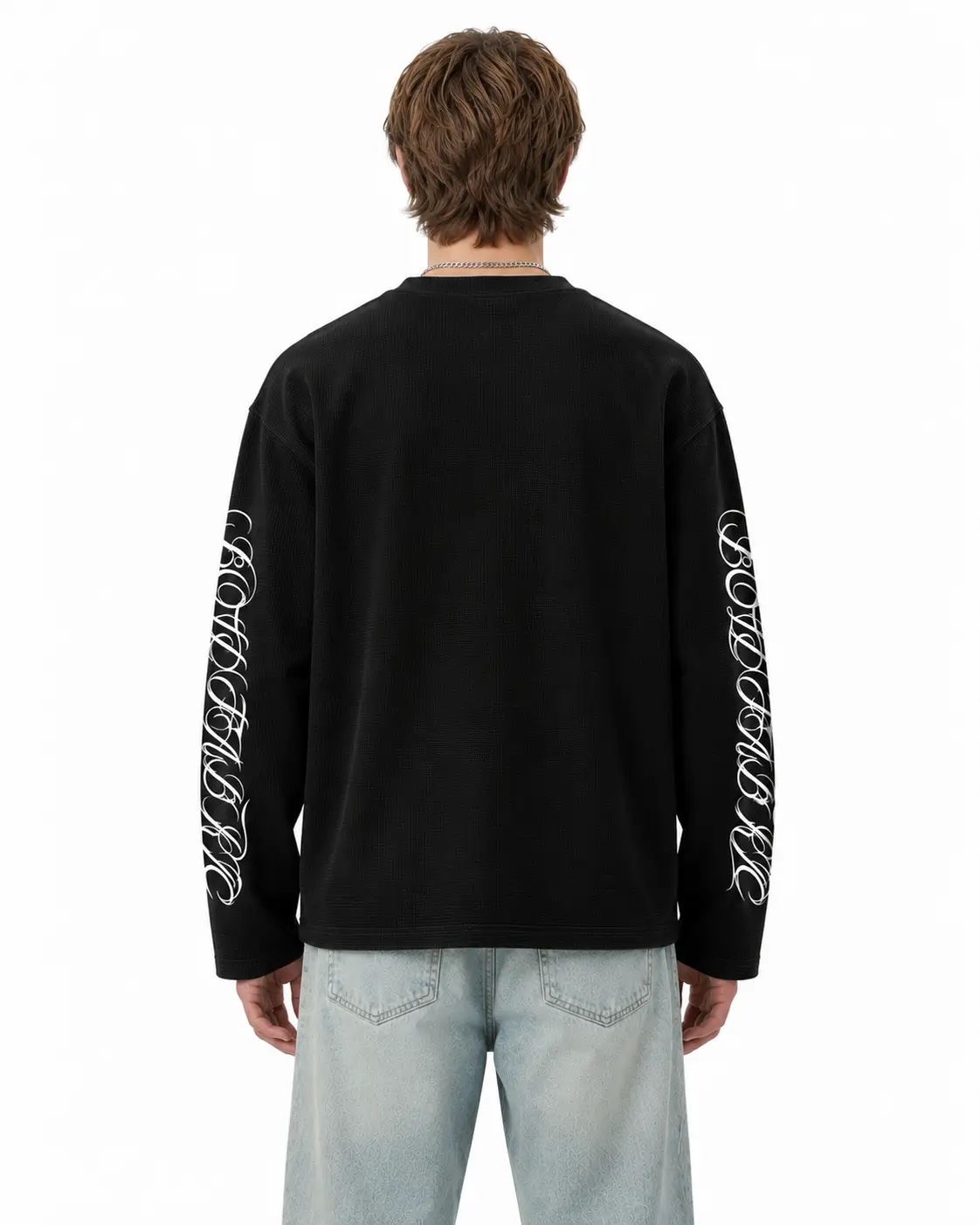 INSPIRE Signature Graphic Boxy Fit Full Sleeve T-Shirt – Black 2