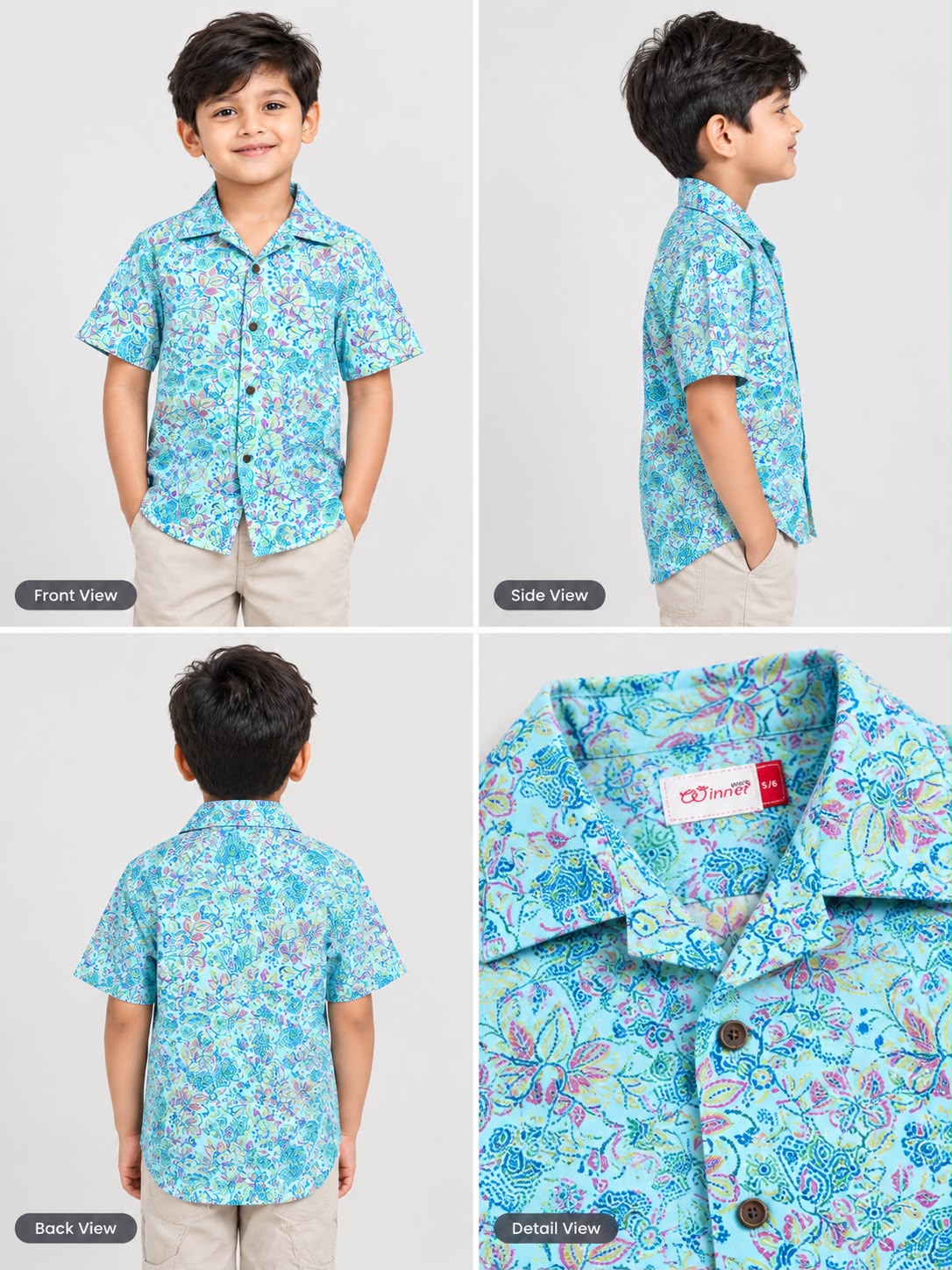 Winner Boys Printed Short Sleeve Shirt 2